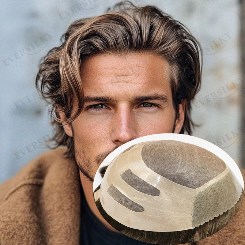 

Супердолговечный мужской парик из 100% натуральных европейских волос с естественной линией роста волос, на монобазе, для пожилых мужчин # 320 # Система для коррекции волос 220 Brown с серыми прядями