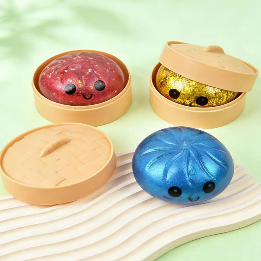 Glitter Dumpling Mystery Box Colors Random Stress Balls Aesthetic Desktop Sensory Toy Realistic Bun & Dumpling Squeeze Toy