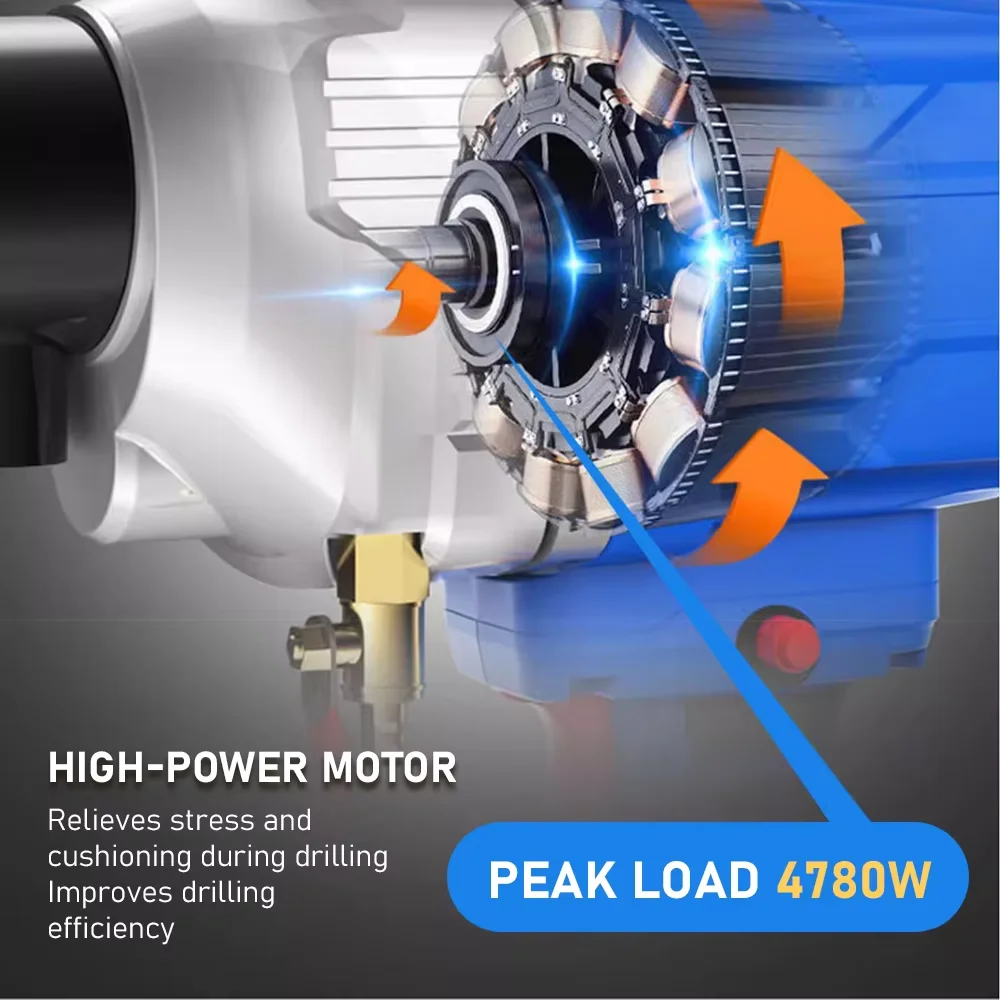 Electric Diamond Core Drill Mixer Handheld Concrete Core Drilling Machine Portable Dry Wet Engineering Torque Drilling Machine