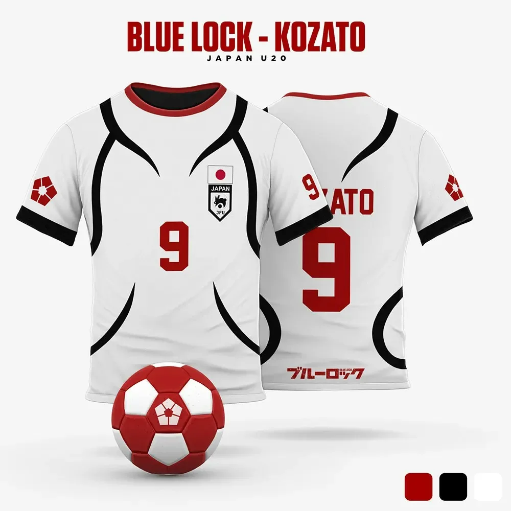 Blue Lock Japan U20 White Cartoon Anime Cosplay Men Jersey Summer Short Sleeve Children Tee Tops Quick-Dry Fashion Women T-shirt