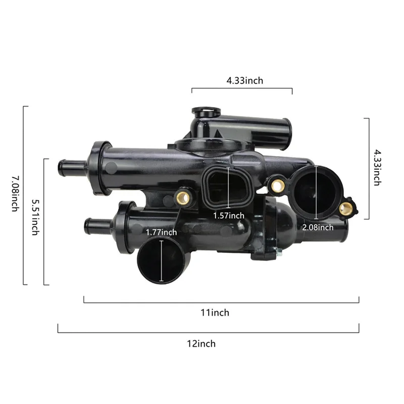 Termostato de montaje de termostato BB automotriz para Jeep Compass Patriot Dodge Avenger 2.4L 2007 2008-2017 68003582AB reemplazo