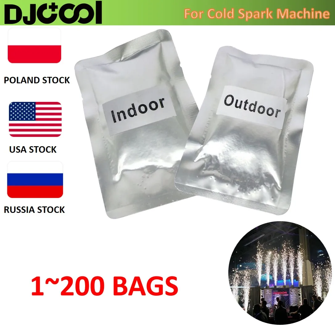 1~200 BAGS Ti Powder 100g Cold Spark Stage Effect Machine Dmx Metal Fireworks MSDS Dj Party Wedding Bar Indoor Outdoor