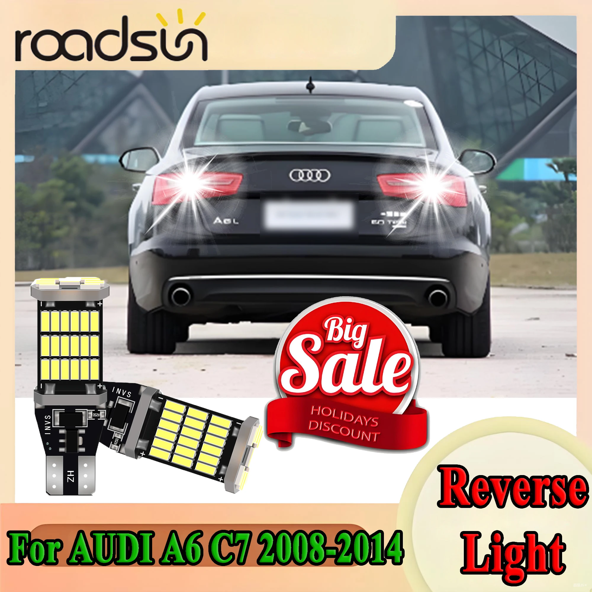 

2PCS Canbus Car LED Reverse Light Super Bright For AUDI A6 C7 Accessories 2008 2009 2010 2011 2012 2013 2014 Backup Lamp