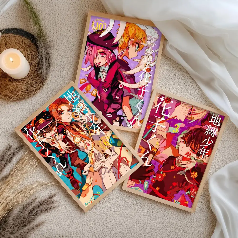 Toilet Bound H-Hanako kun Anime Poster Stickers Self-Adhesive Painting Mural Decor Wall Decals for Bedroom Living Room Home Gift