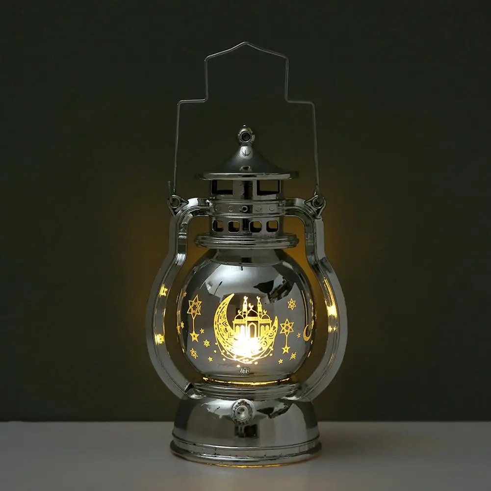 Ramadan Led lampada portatile lanterne elettroniche a candela Mubarak illuminazione Ramadan musulmano Eid decorazione ornamenti islamici E2y0