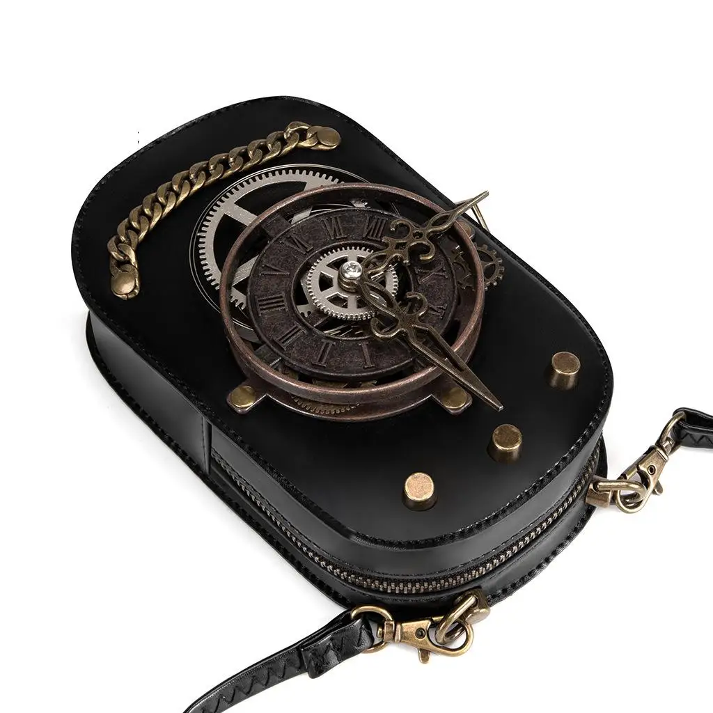 

Steam-Punk Gear Lady Shoulder Bag with Retro Design for Mobile Phone, Metal Decorative Bag Women's Bag Handbags Crossbody Bags