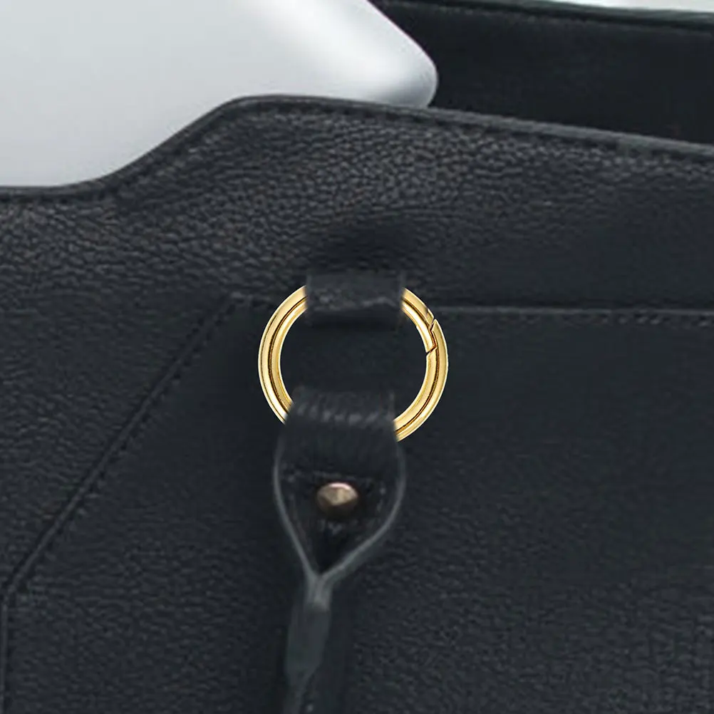 

6 Pcs Rings for Keychains Metal Carabiner Clip to Open Alloy Spring Keyrings Buckle