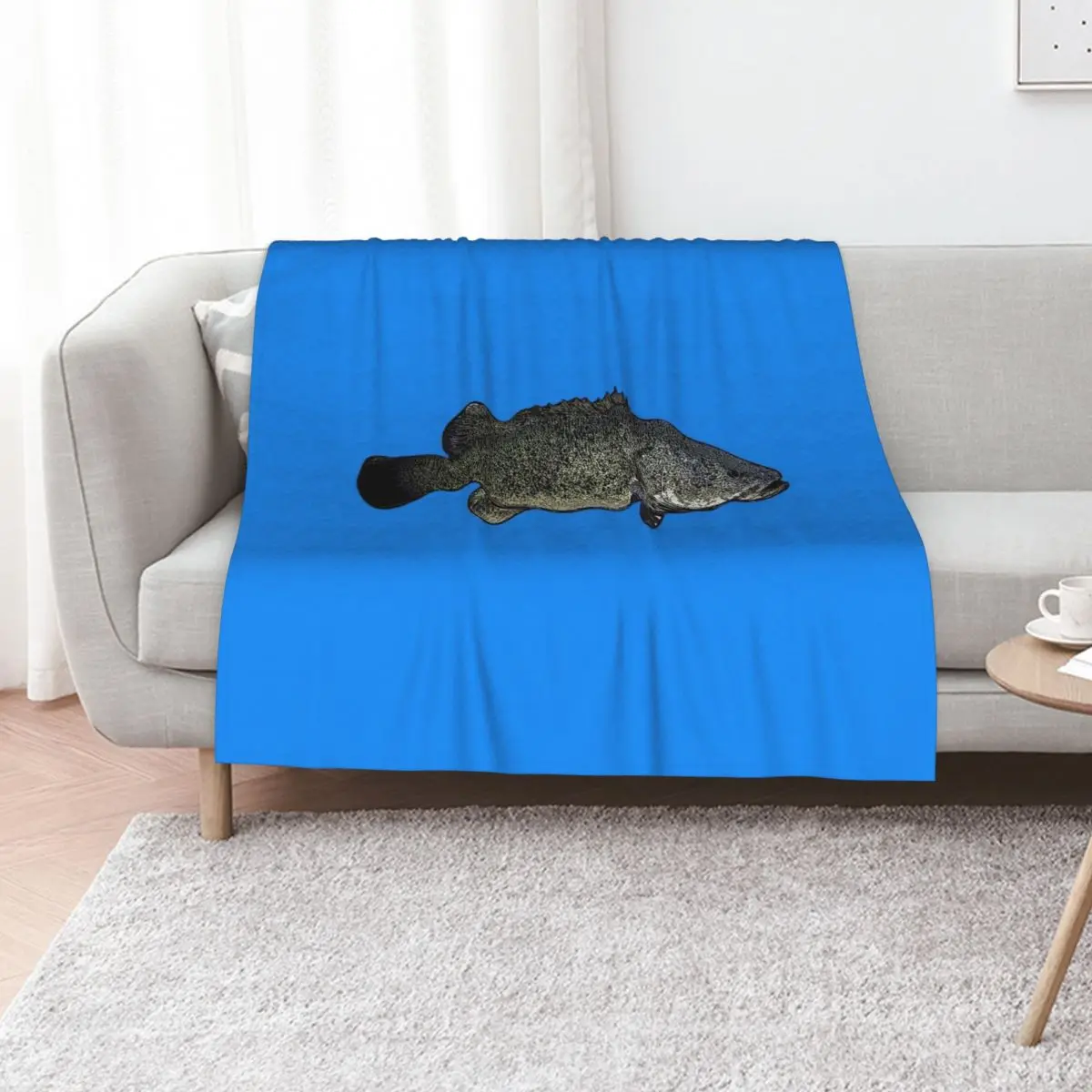 

Murray Cod Black Alternate Design Throw Blanket Sofa Quilt Giant Sofa Hair Bed covers Blankets