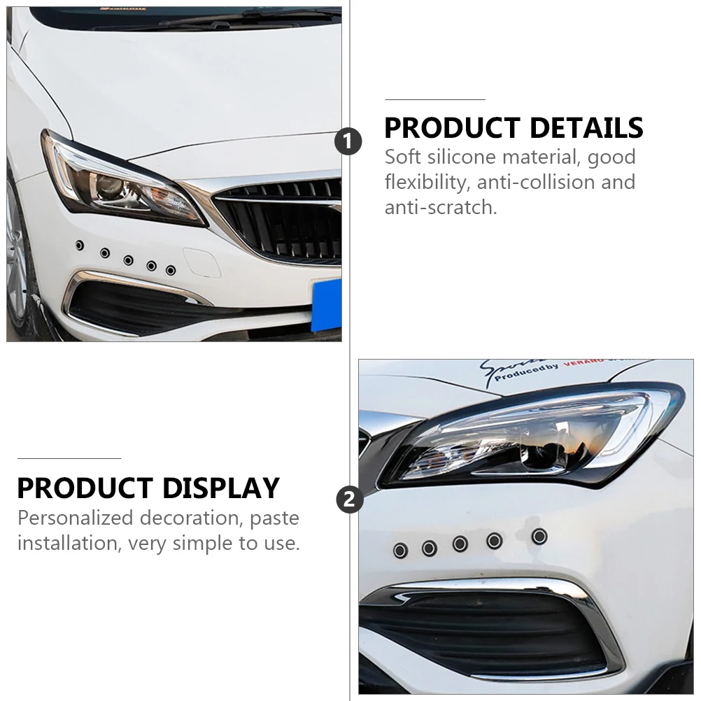 

20 pcs Car Bumper Sticker Silicone Round Anti Collision Anti Auto Protector Bumper Protector Door Guards Car Side