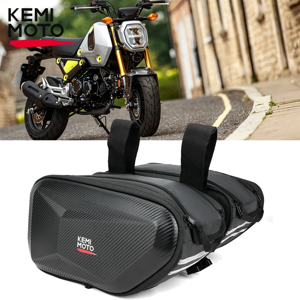 

Motorcycle Saddlebags For Honda MSX125 Grom Side Pannier Bag Dirt Bike Dual Sport Motorcross Motorbike Bag KEMIMOTO