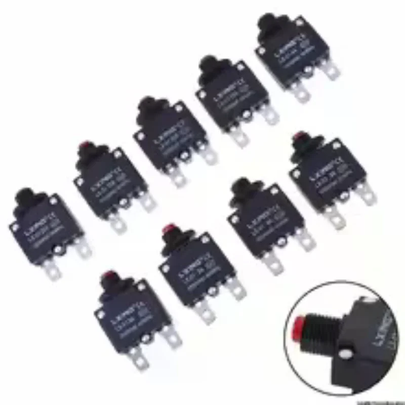 /TPz/For 3-8A 10/15/20/30A Thermal Switch Overload Protector Push Button Circuit Breaker Overload Protector Switch Fuse