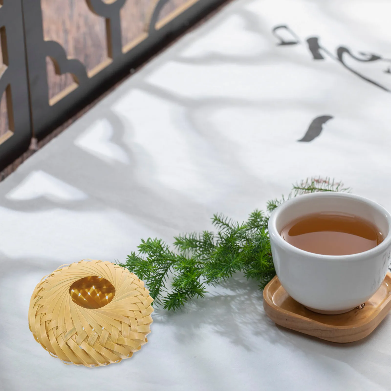 

Bamboo Pot Lid Holder Teacup Supplies TC88 Compact Creative Dirty Prevention Party Gift Home Office Decoration Bamboo Craft