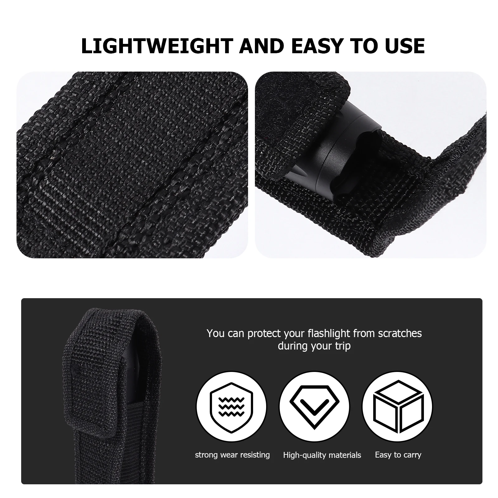 

4 pcs Cloth Bag Storage Pouch Electronic Torch Bag Lightweight Portable Camping Hiking Outdoor Durable Practical Design