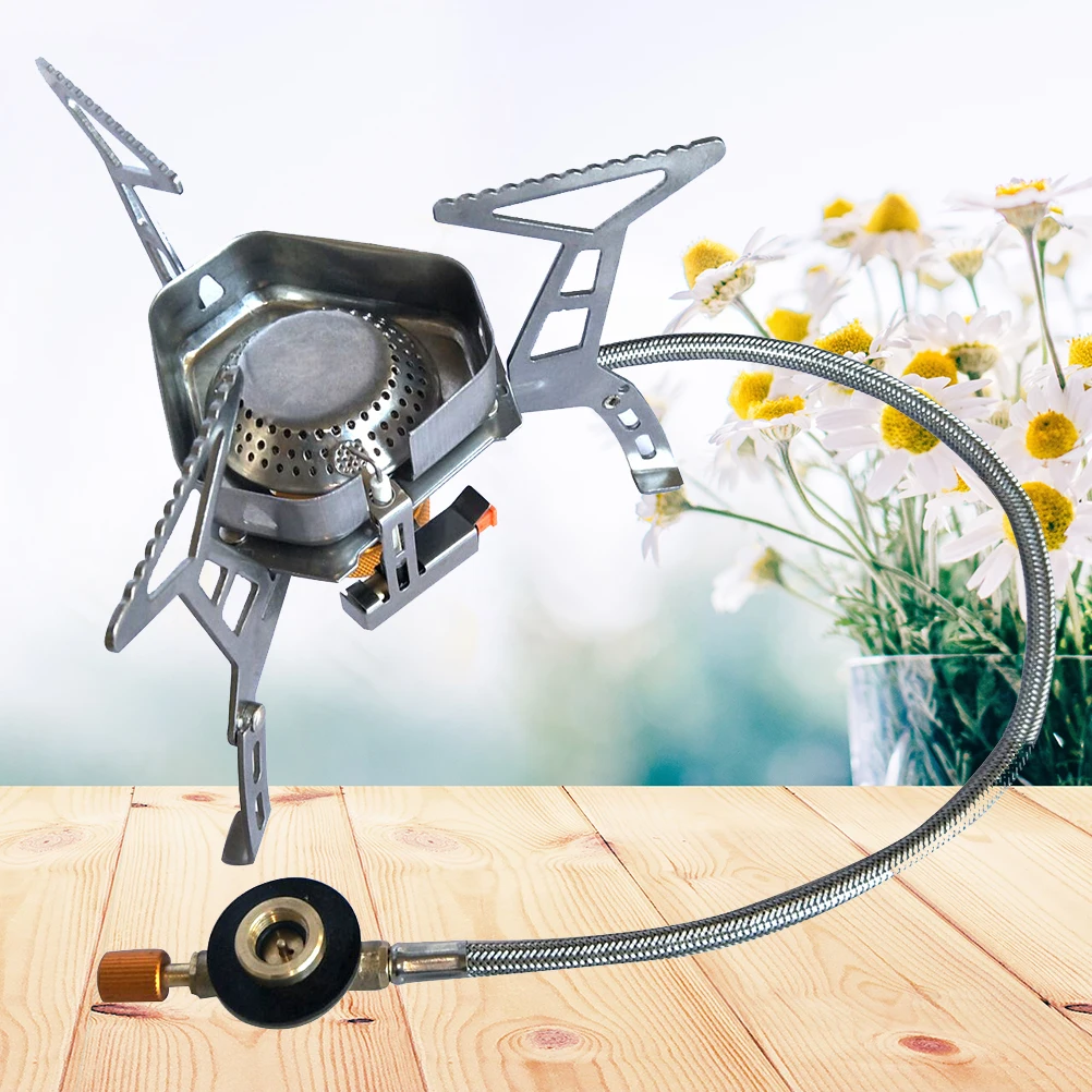 

Windproof Stove Hiking Outdoor Camping Portable for Gas Mini Bbq Cooker Cooking