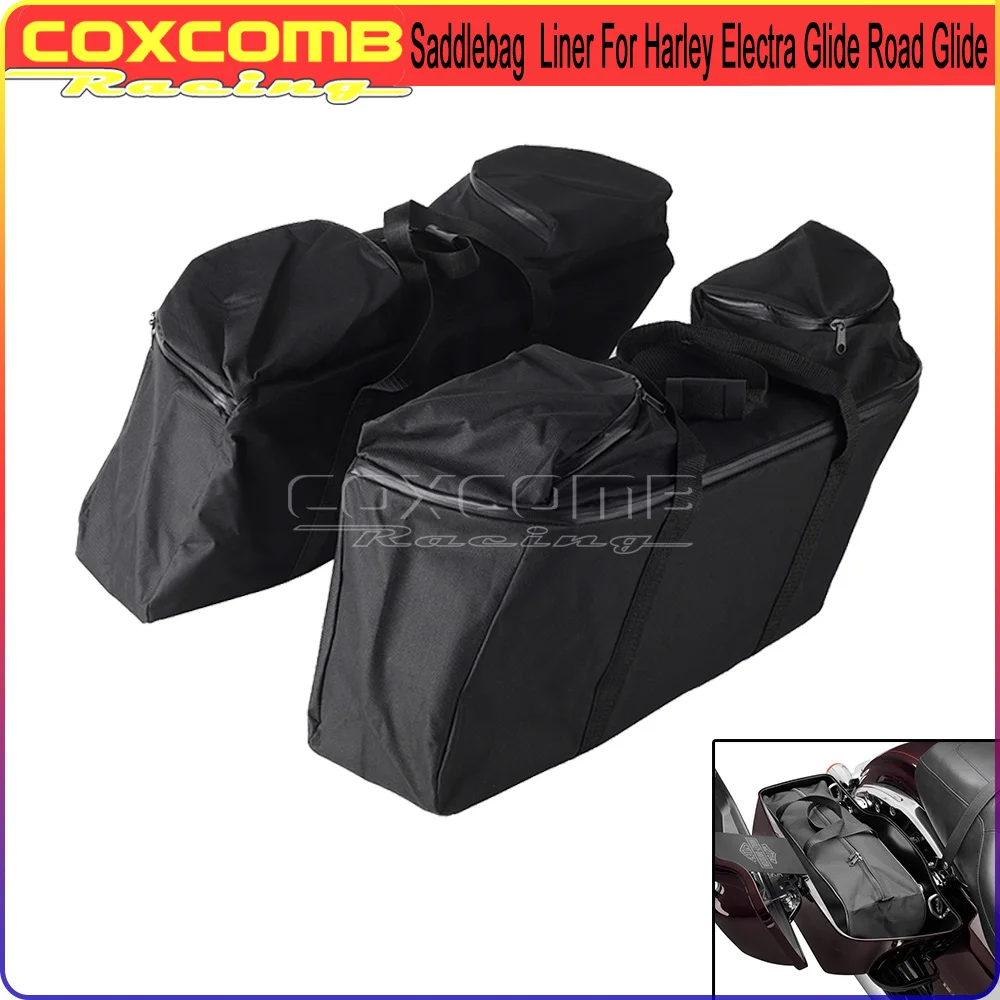 

Motorcycle Saddlebag Luggage Black Inner Liners Tour Pack Bags For Harley Touring Road Glide FLTR Road King Ultra FLHR 1994-2013