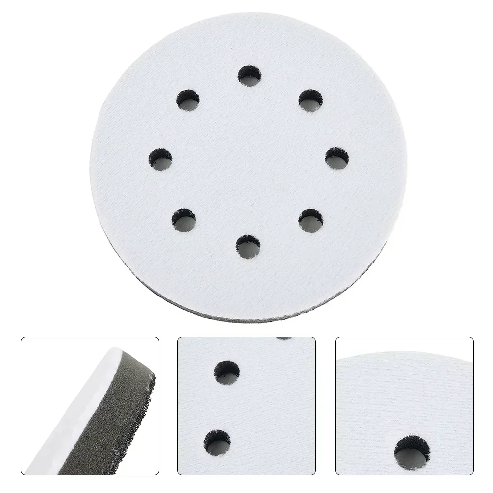 5 Inch 8 Holes Soft Interface Sanding Polishing-Disc Protective Pad Backing Pad Soft Hook And Loop Interface Pad Angle Grinder