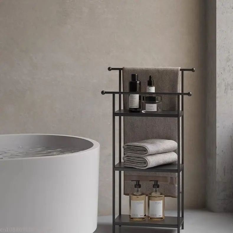 

Perforation-free Multi-layer Towel Rack for Household Bathroom Storage