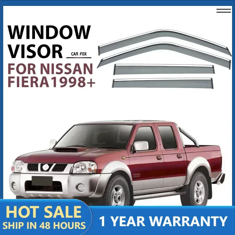 Para NISSAN Fiera 1998 + visera de ventana de coche toldo refugio parabrisas ventana lateral lluvia parasol accesorios de coche estilo de coche
