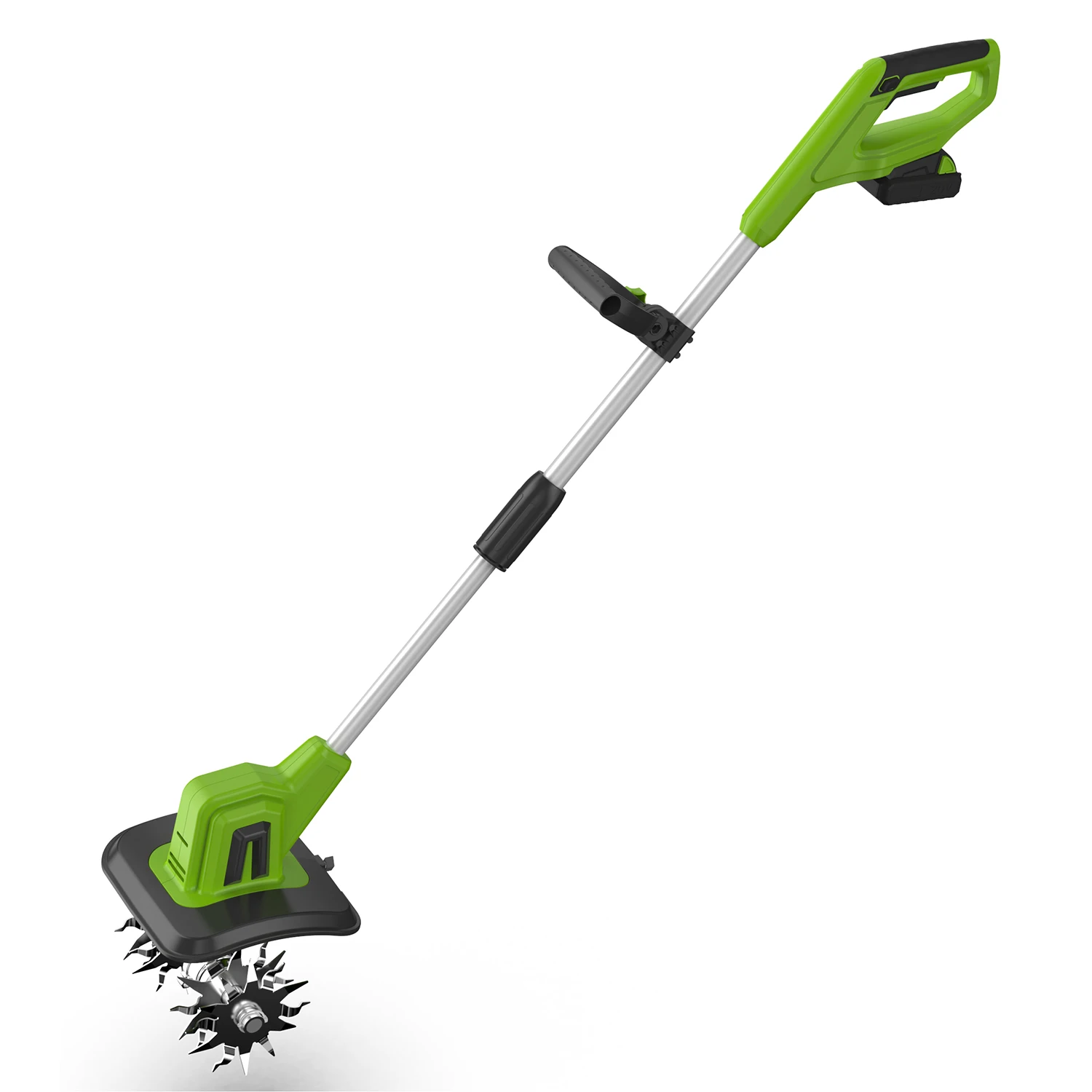 VERTAK 20V Battery-Powered Electric Cordless Garden Tiller Multi-Function Micro Tiller Machine for Lawn/Gardening/Soil Loosening
