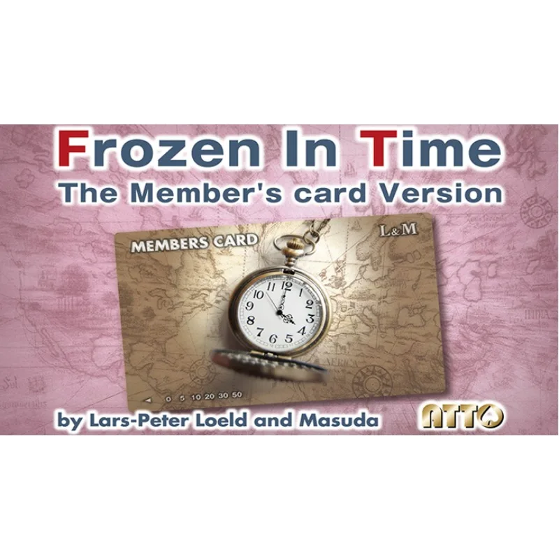 FROZEN IN TIME: scheda di versione della carta dei membri mazzi magici e di trucco Close Up oggetti di scena magici Gimmicks Street Magia Magie Magie Kit