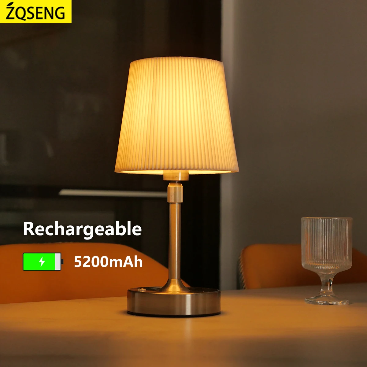 

Led Cordless Night Light Rechargeable Bedside Table Lamps Touch Stepless Dimming Portable Desk Lamp For Bar Restaurant Camping