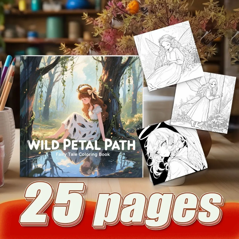 High Density Two Dimensional Girl Coloring Book Cute Cartoon Stress Relief Graffiti Improve Creativity And Practical Ability