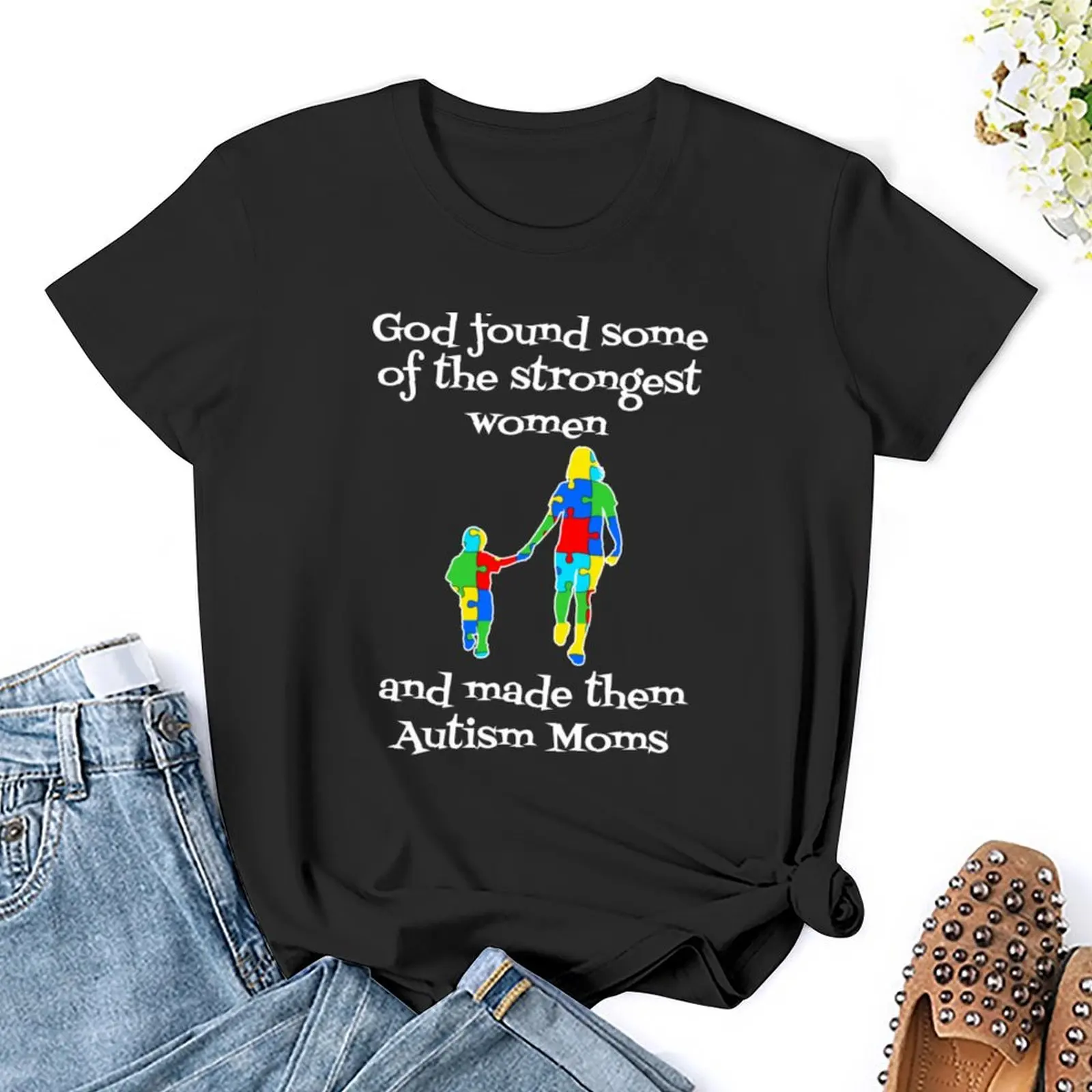 Autism Mom awareness shirts for women T-Shirt anime clothes tops cute clothes tshirts for Women