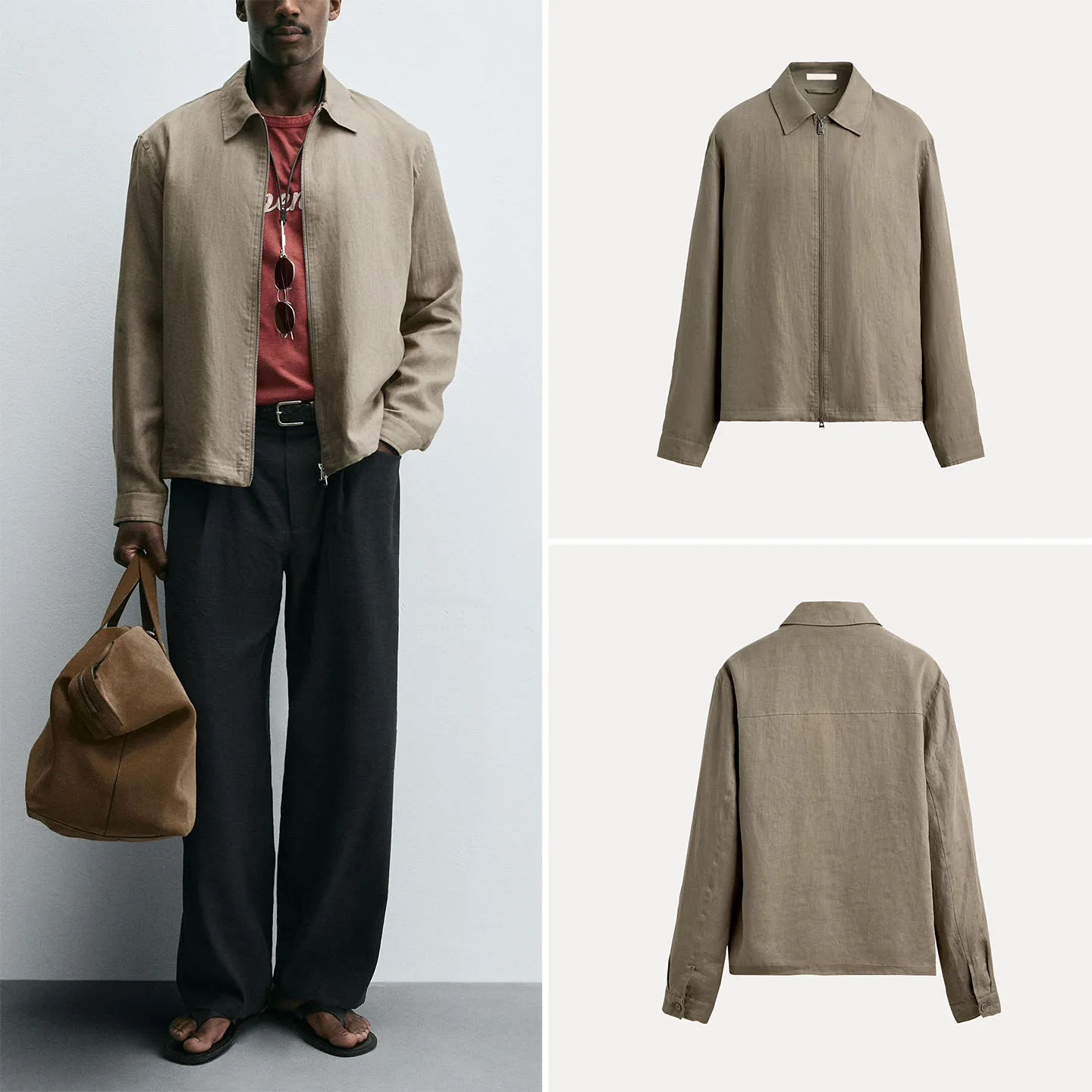 

Мужская модная молния с прямыми штанинами irt Jaet Slim Fit, универсальная осень 2025 Z, молодежная длинная све, дышащая, комфортная...