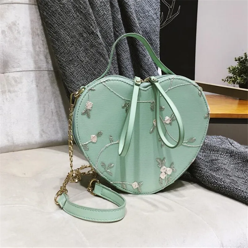 Embroidered Lace Flower Flap Bag New Fashion Designer Handbag PU Leather Chain Shoulder Crossbody Bag Women Top-Handle Bag