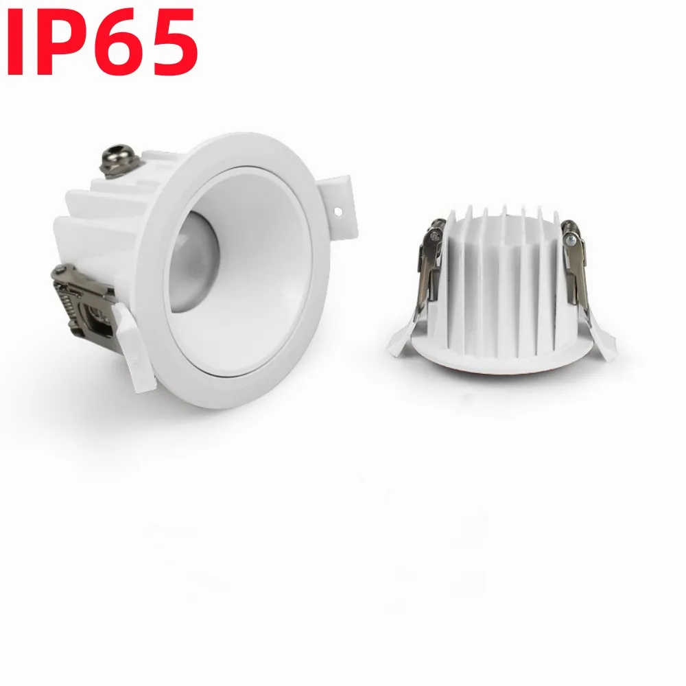 IP65 Bathroom Waterproof LED Downlight 9W 12W 15W 20W 25W Recessed LED lamp lights for Outdoor waterproof Spot light AC220V 110V