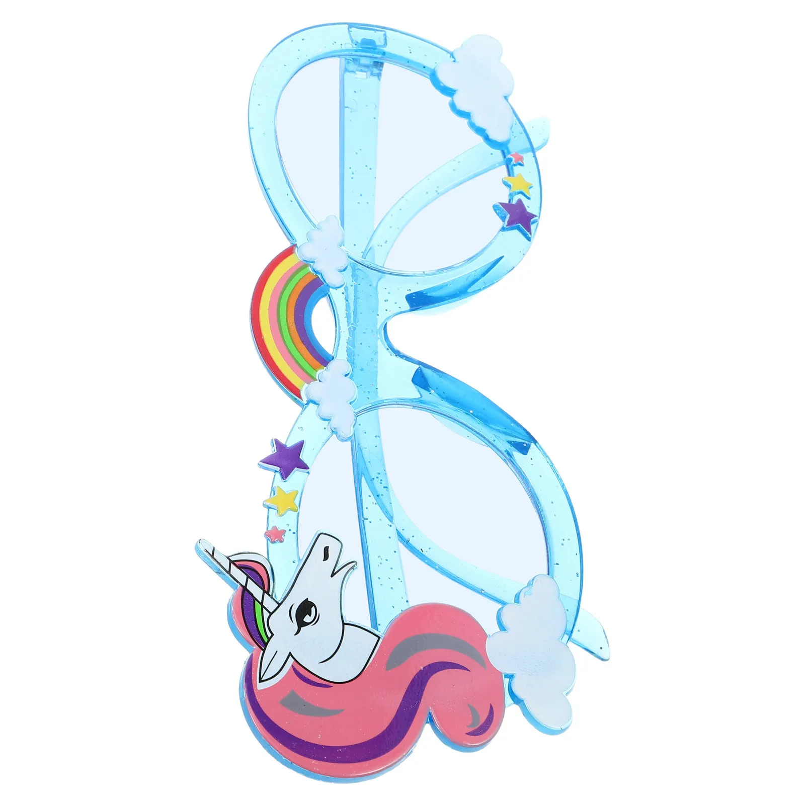 Gafas de fiesta de cumpleaños con dibujos de unicornio arcoíris, gafas de sol divertidas, utilería para fotomatón, gafas cómodas, suministros novedosos para fiestas