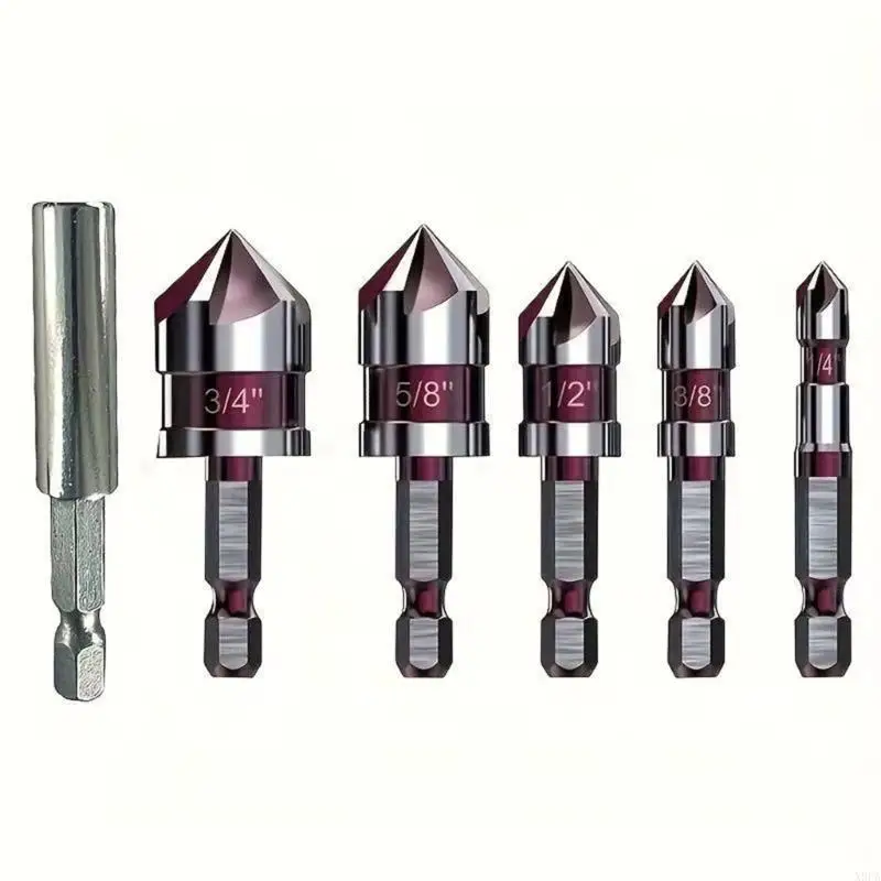 X9FA Hexagonal Shank Countersink Drill Bit For Fibreglass Aluminum Metalworking