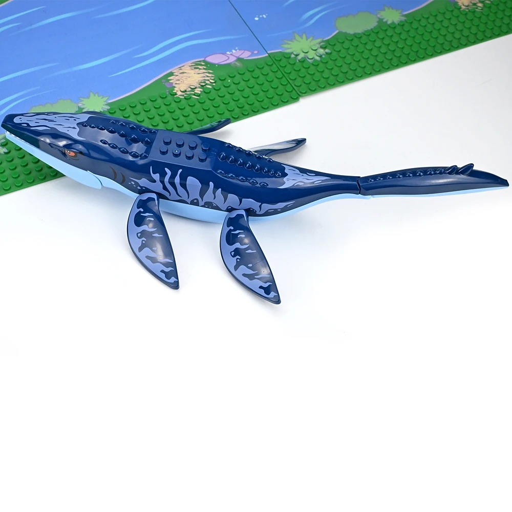 Bloques de Construcción Mundo de Dinosaurios, Monstruo Marino DIY, Figuras de Mosasaurus, Animales, Juguetes Educativos para Niños