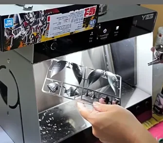 Water Curtain Spray Booth for Model Painting, Home Airbrush Spray Workstation with Exhaust Fan for Figure Coloring