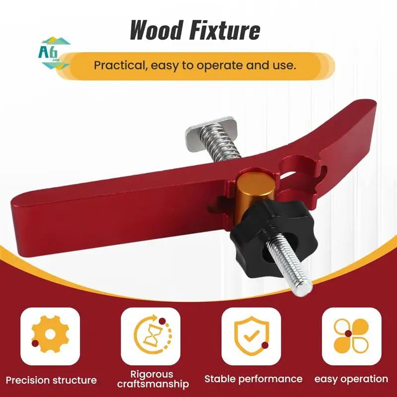 

A60F-деревообрабатывающий набор зажимов с Т-образной направляющей, алюминиевый Т-образный паз, настольный верстак, деревянное приспособление, зажимные блоки, пластина