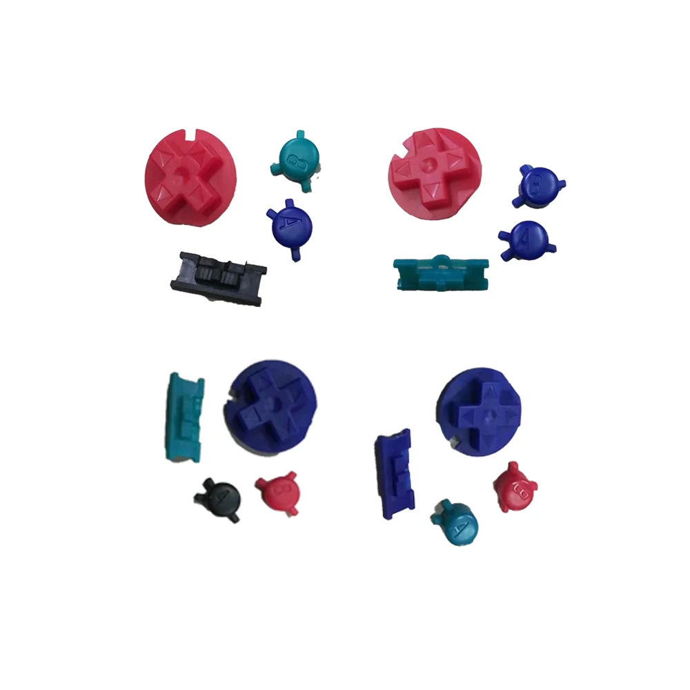 Wymienne kolorowe przyciski do konsoli gier GBC D podkładki A B przyciski włączanie przycisków wyłączanie naprawa wymiana