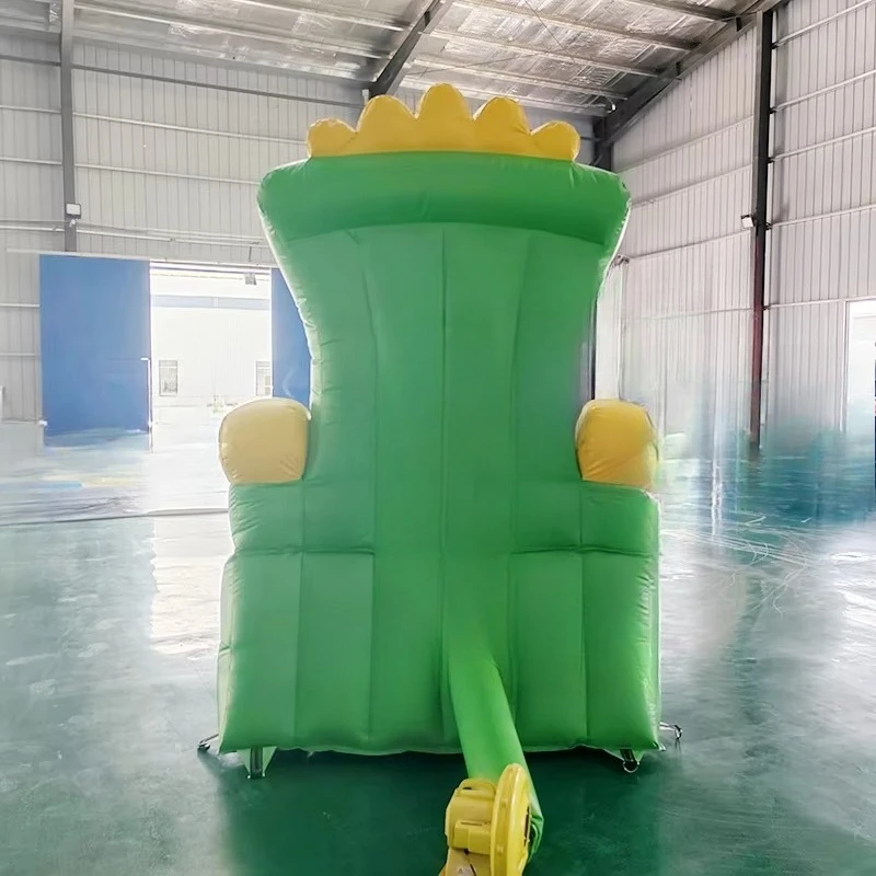 Carnival Color Inflatable King Seat Giant Purple Green Party Seat Suitable for Carnival Photo Booth Commercial Rental