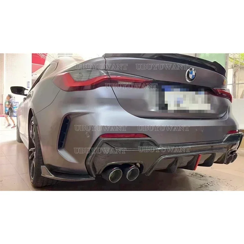 For BMW G22 G23 Car Rear Bumper Lip Spoiler Diffuser For BMW 4 Series G22 G23 425i 430i M440i M Sport Rear Diffuser CARBON 2020+