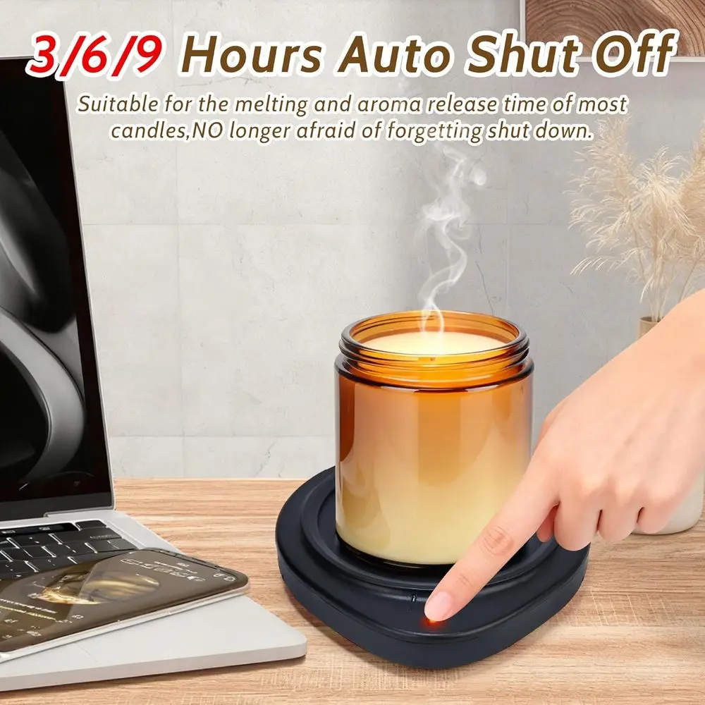 Candle Warmer with Timer, Coffee Mug Warmers or Large Jar, Safely Releases Scents Without a Flame, Melts the Candle Quickly, War