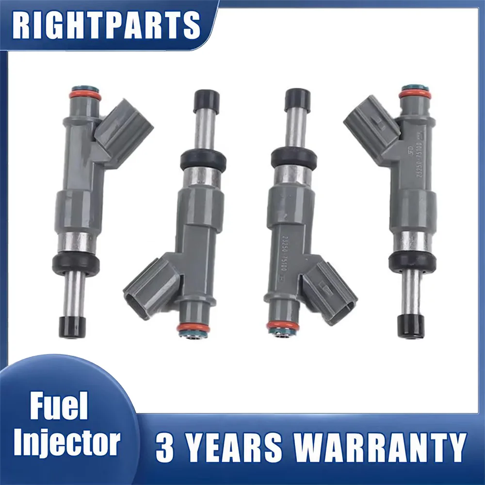 1/4pcs 23250-75100 Fuel Injector For 2005-2014 Toyota Tacoma 2.7L 4Runner 23209-79155 23209-75100 FJ783 4G1880 842-12347