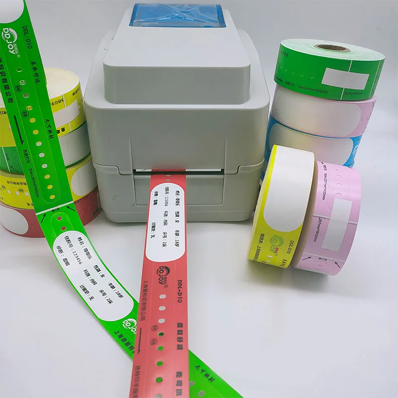 100pcs Printable Roll Wristbands , Thermal Paper Wrist Bands , QR Code Bracelets