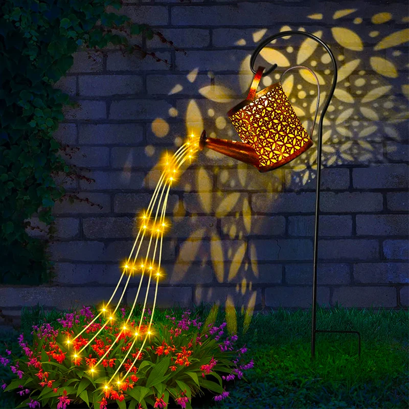 

Solar Garden Lights Outdoor Hanging Solar Lantern Watering Cans For Patio Yard Lawn Decorations