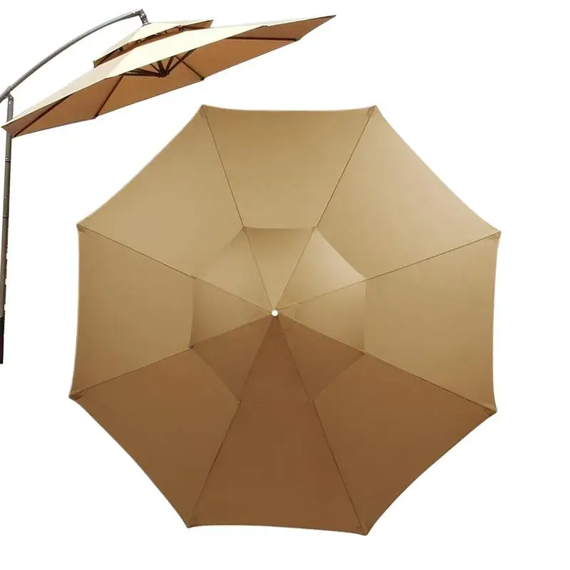 

Patio Umbrella Replacement Outdoor Umbrella Canopy Windproof Heavy Duty UV Resistant Rain Protection Shade For Table Pool