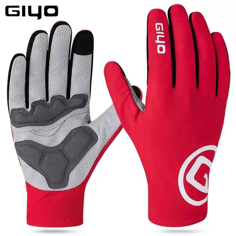 

GIYO New Bicycle Winter Gloves MTB Road Bike Thicken Warm Touch Screen Full Finger Gloves Cycling Outdoor Sports Thermal Mittens