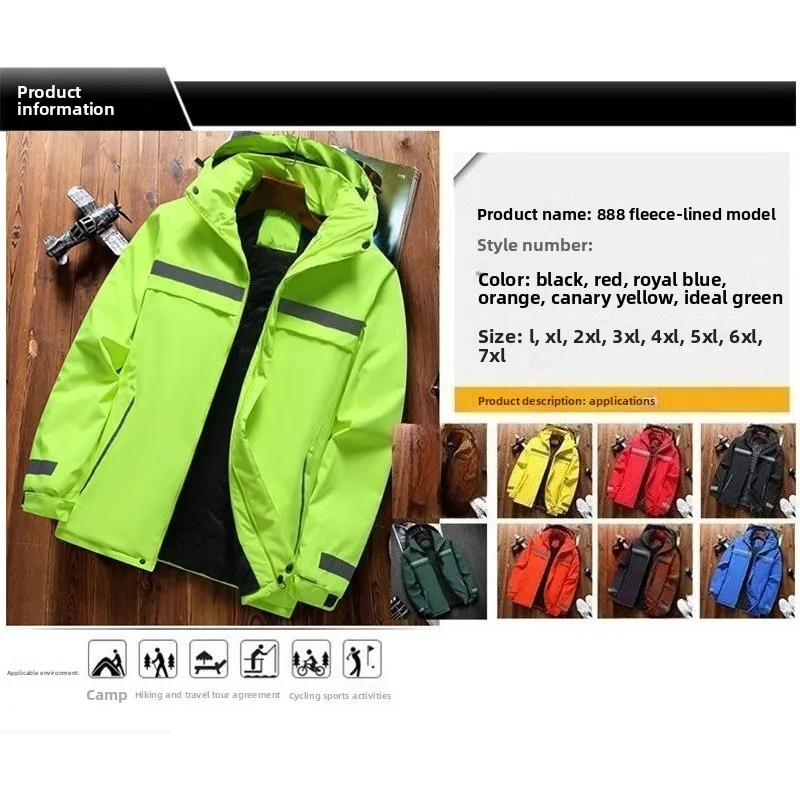 

2025 New Men Women Winter Cotton Padded Coat, Fleece Lined Thick Reflective Jacket for Outdoor