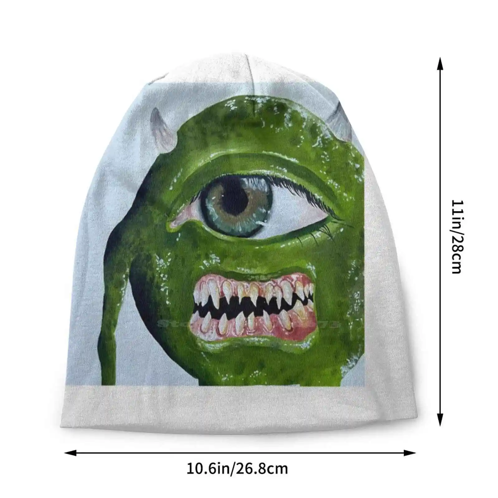 Michael Wazowski Knitted Hat Warm Beanie Outdoor Caps Monsters Scary Creepy Green Eye Teeth Horror Monster S Inc Sulley Pixar image 2