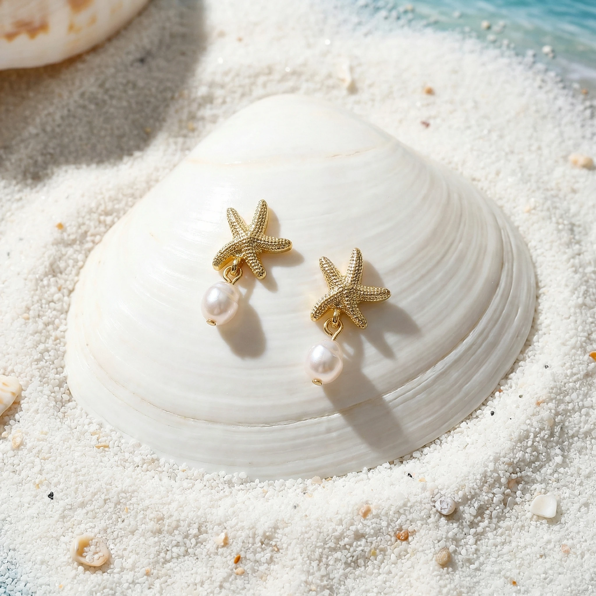

Trendy Mermaidcore Starfish Earrings for Women Cute Imitation Pearl Dangle Y2K Ear Stud Aesthetic Accessories Party Jewelry Gift