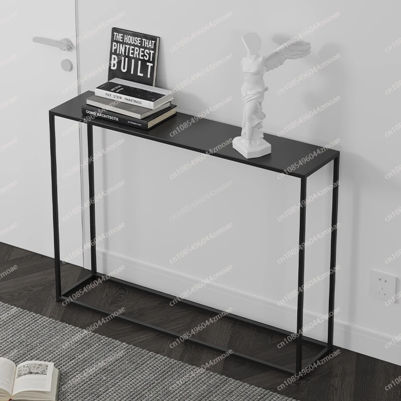 طاولة مدخل من الحديد المطاوع، علبة شريط حائط بسيطة وحديثة، كشك أرضي، طاولة مدخل، أريكة، رف خلفي، فجوة ضيقة