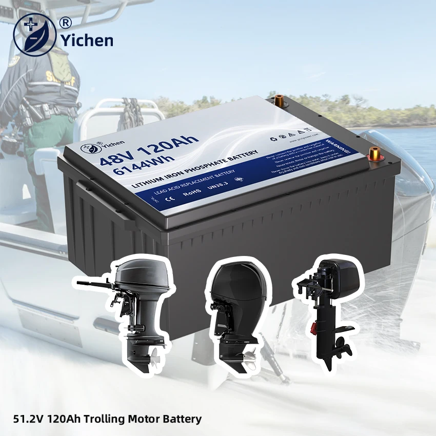 

48V 120Ah BMS Equipped Marine Trolling Motor Battery Pack LiFePO4 Lithium Ion for Electric Marine Boat Yacht