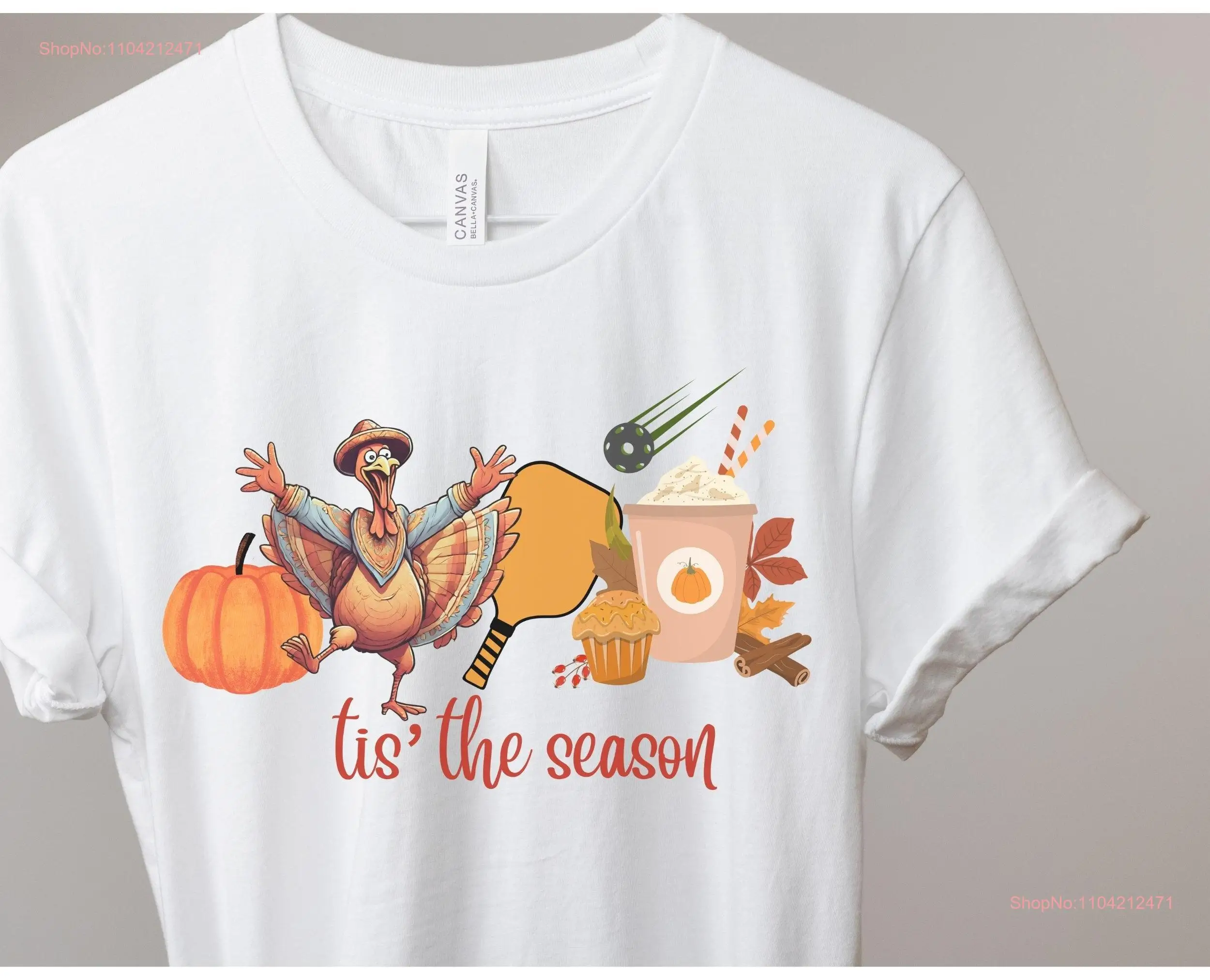 Funny Pickleball shirt Tis The Season Pumpkin T Pie Fall Spice long or short sleeves